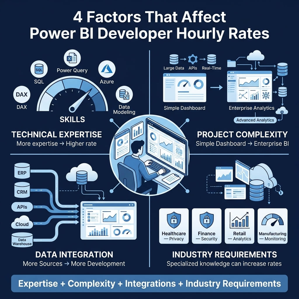 Factors That Affect Power BI Developer Hourly Rate